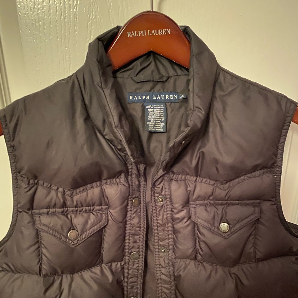 Black  polo puffer vest